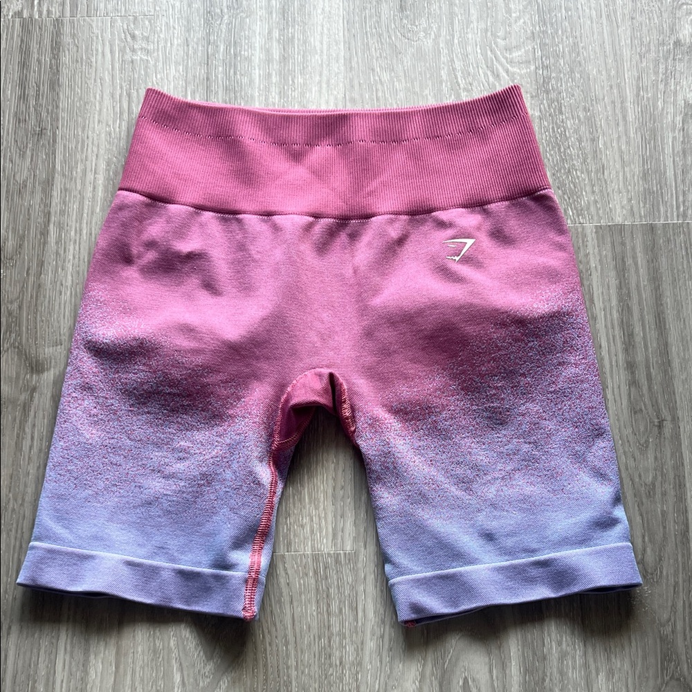Gymshark Pink and Purple Ombre Bike Shorts